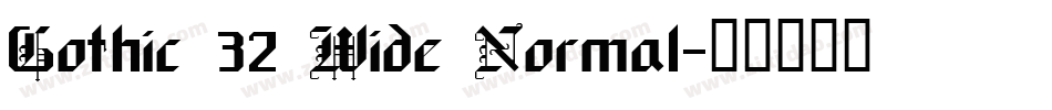 Gothic 32 Wide Normal字体转换